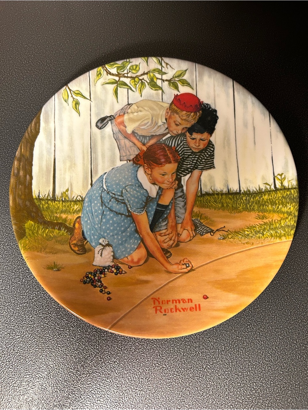Norman Rockwell "The Challenger" All American Girl Collection Gorham China